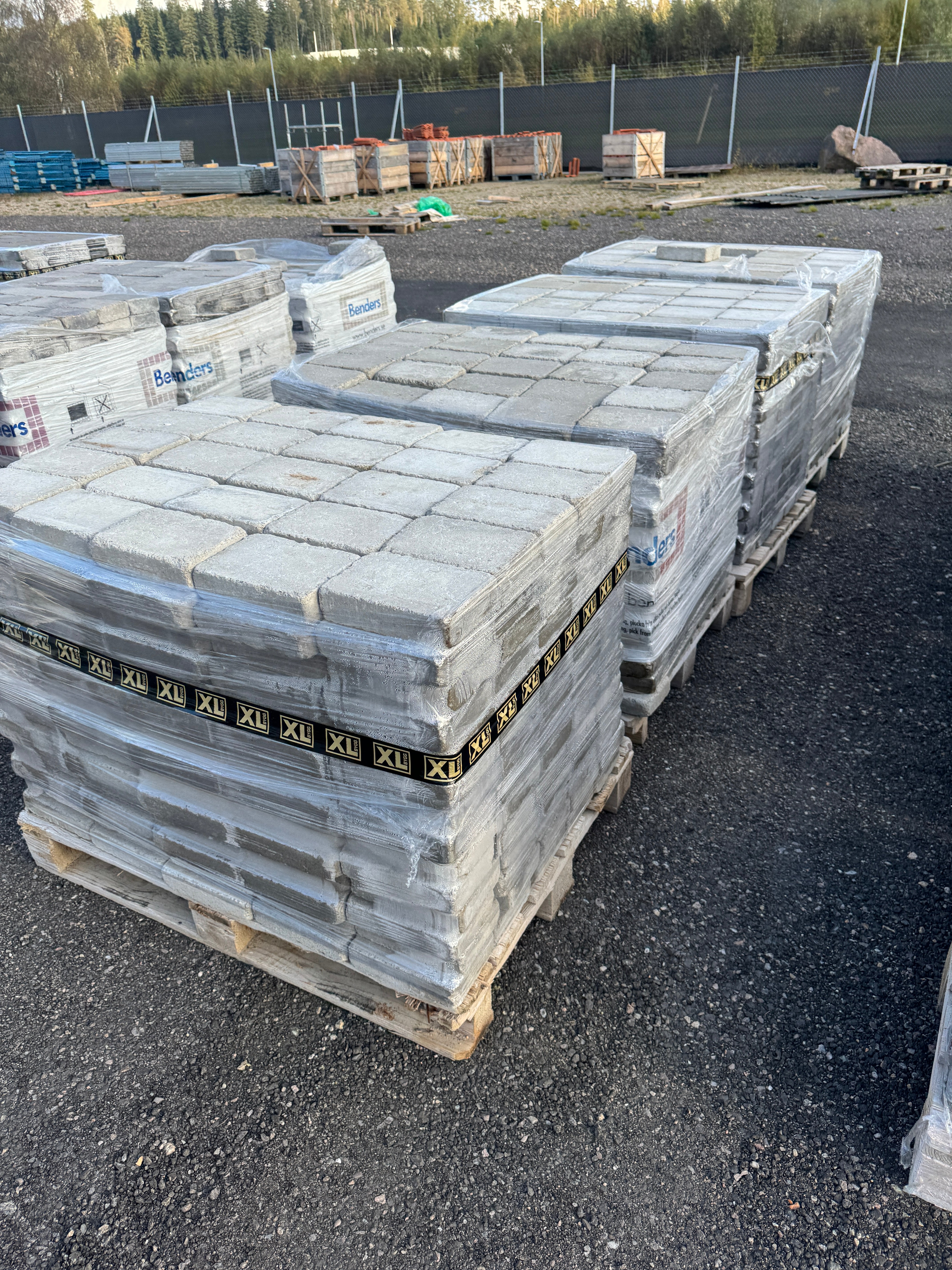 4 pall Marksten Labyrint Antik Hel 210x140x50mm Grå