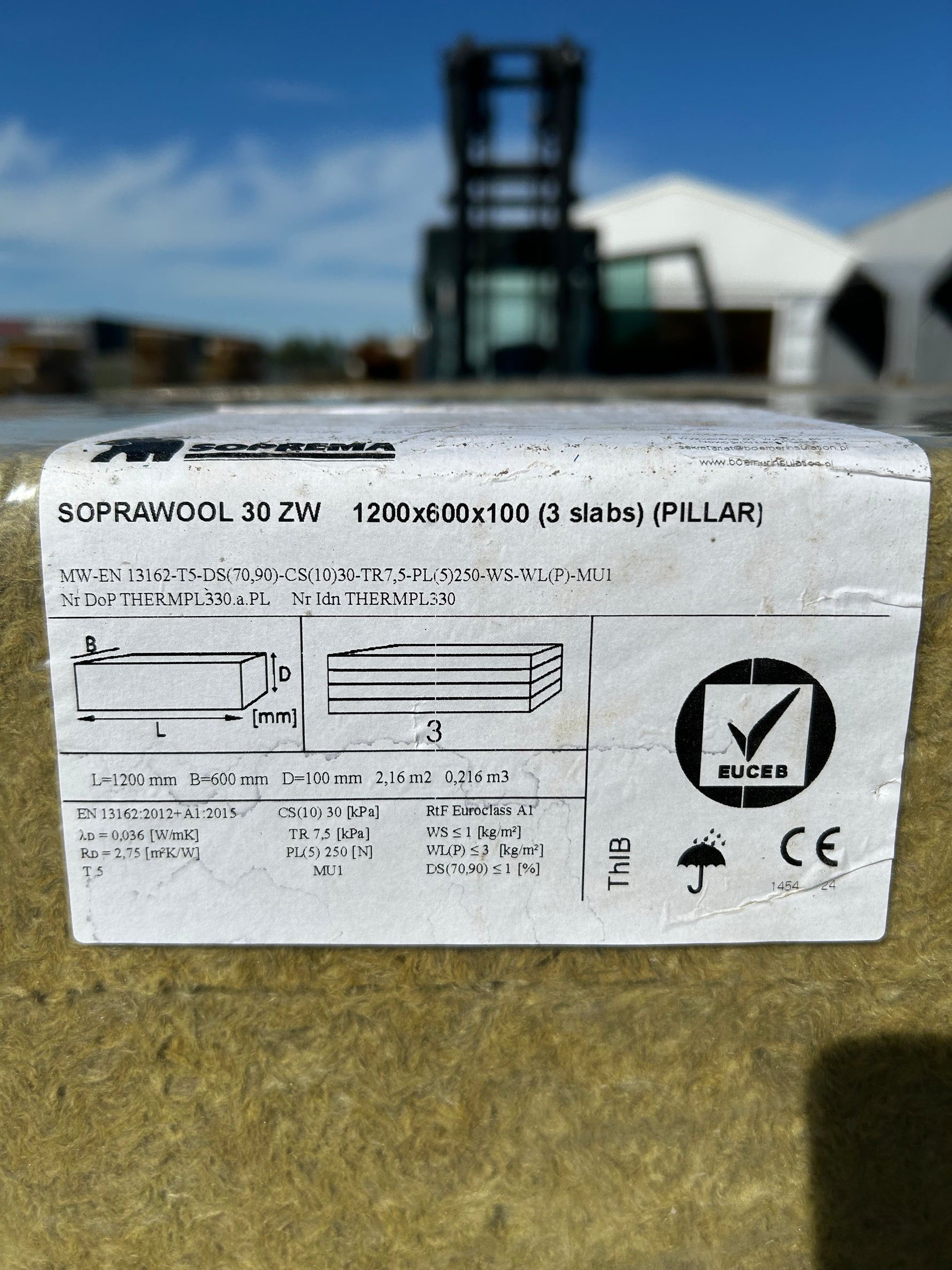 Parti isolering- Soprawool 30 ZW (8 balar)
