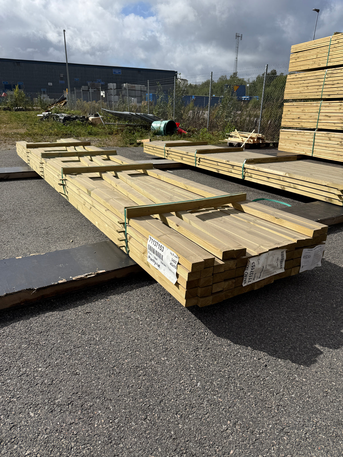 Paket Tryckimpregnerade Reglar 45x70mm, 62st 5,40m