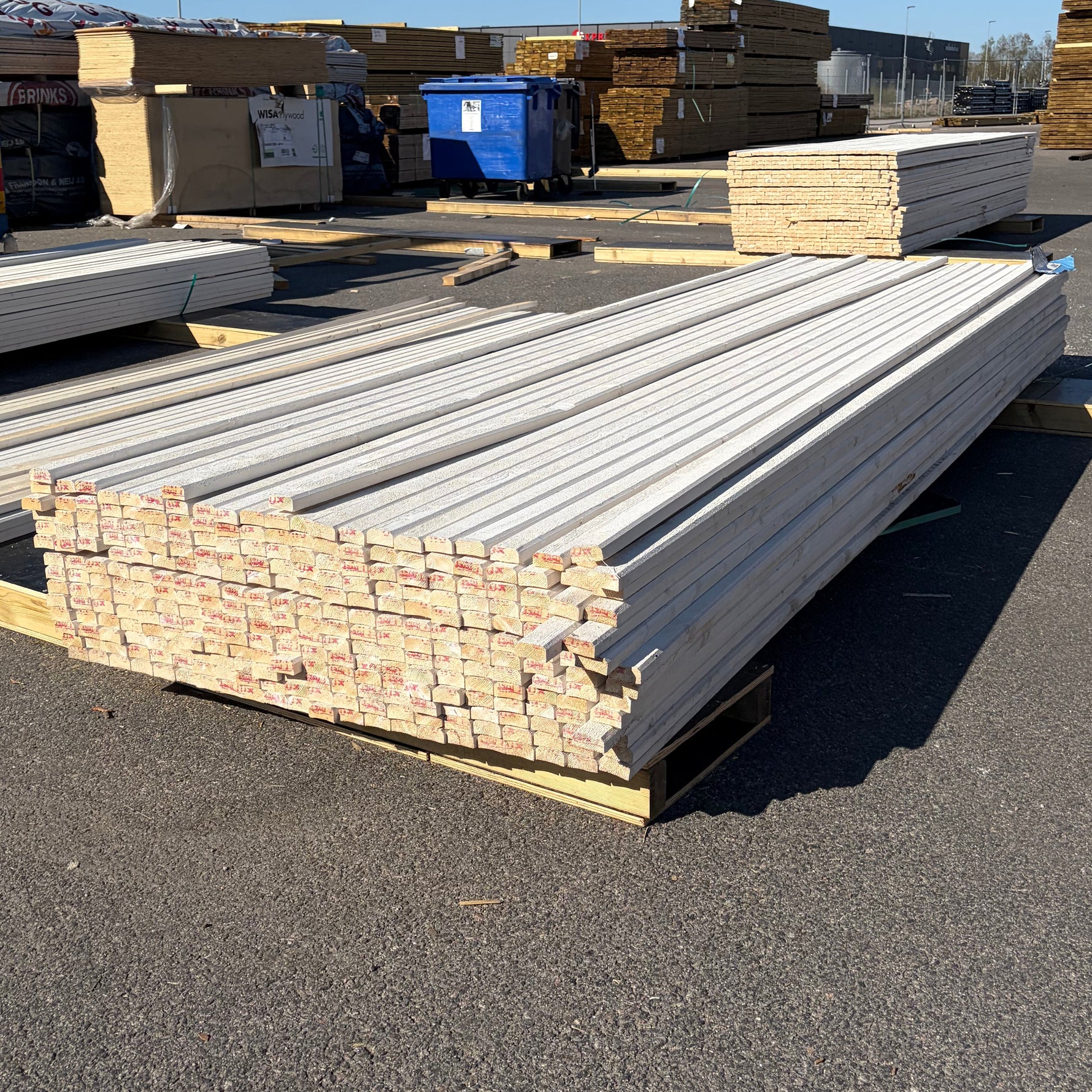 Paket Lockläkt 22x45mm,286st 3.6m- Grundmålad