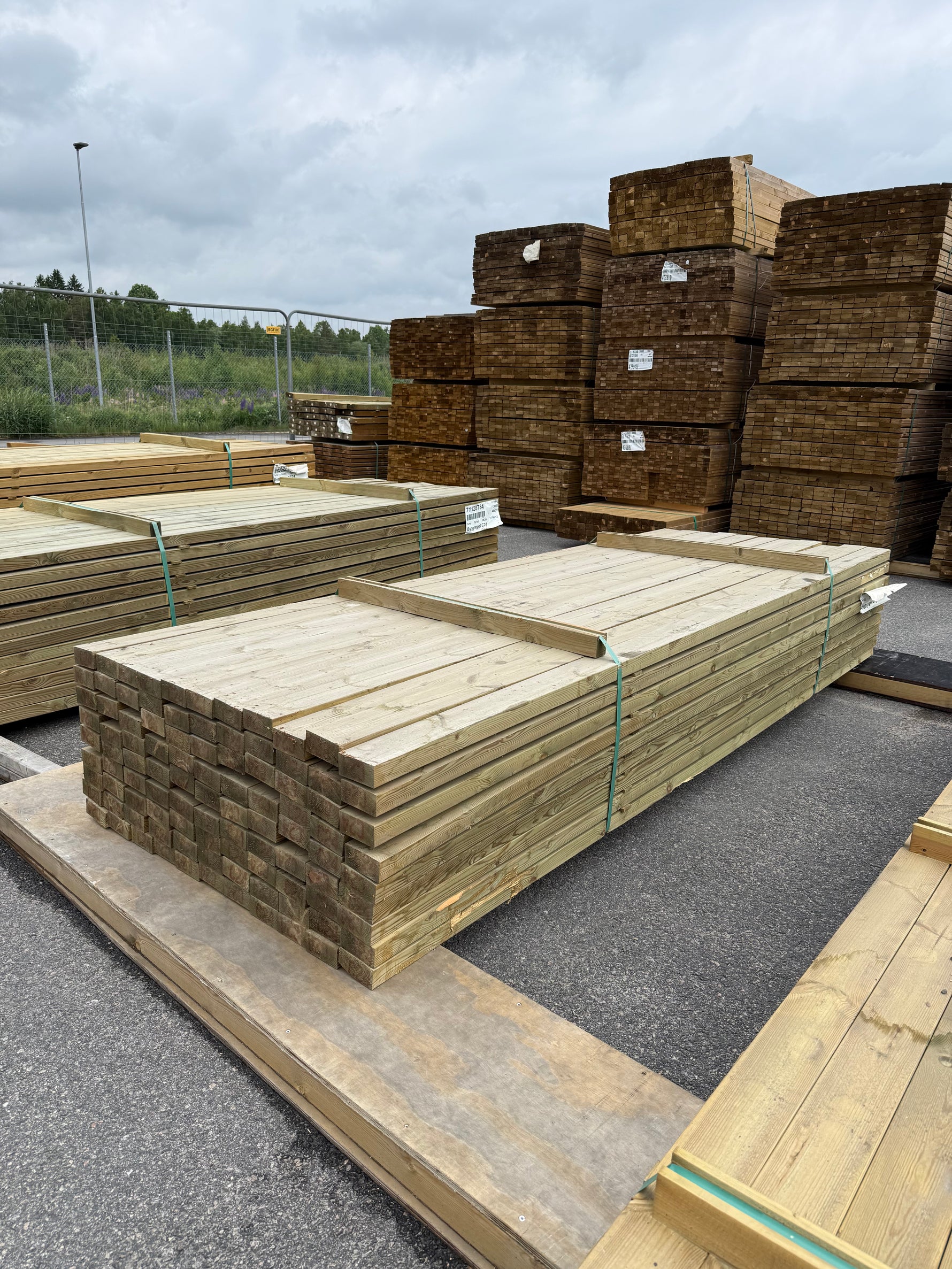 Paket Tryckimpregnerade Reglar 45x95mm 3.0m C24 Furu 99st NTR AB