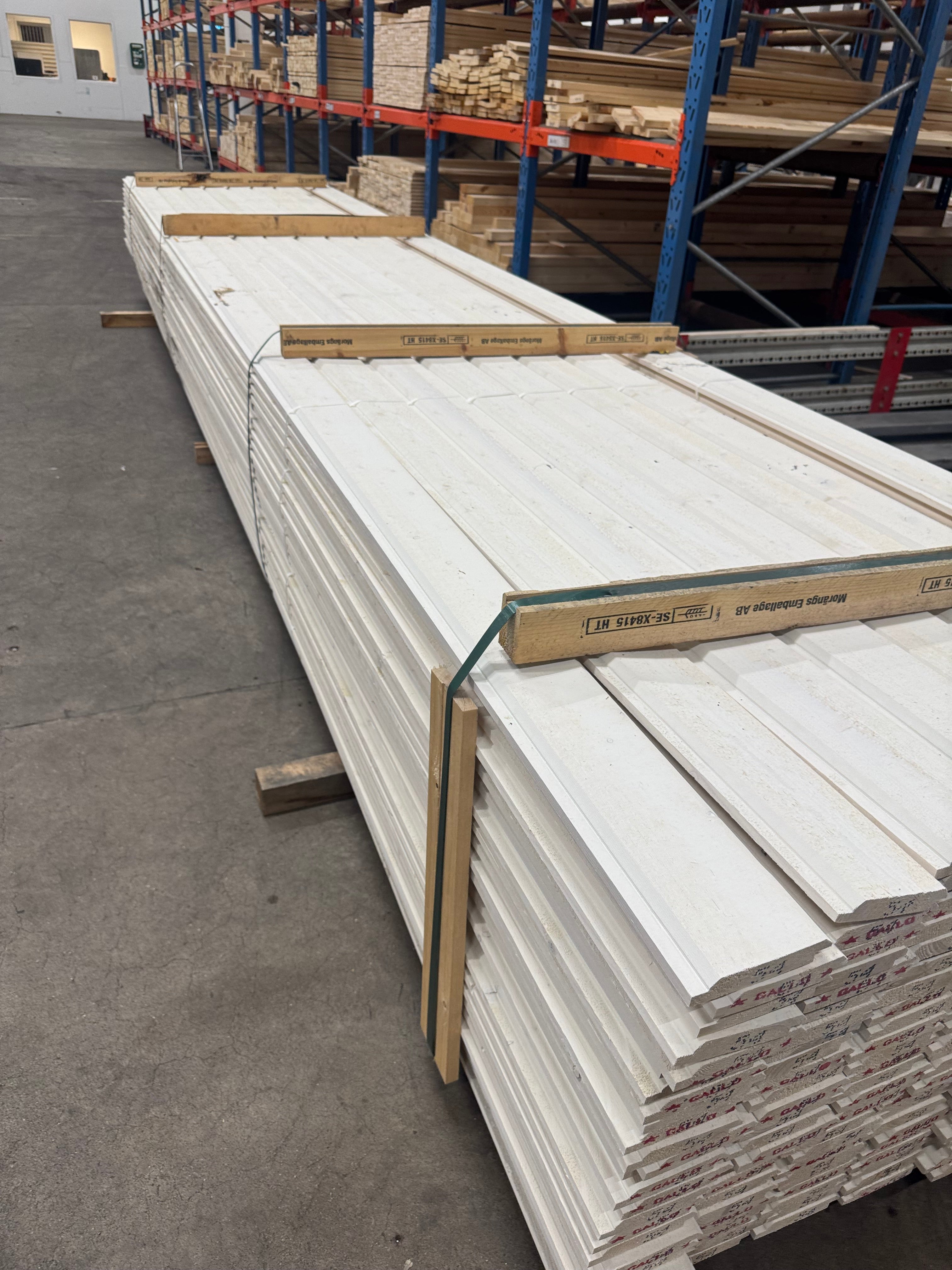 Paket Ytterpanel Dubbelfas 22x120mm – 220 st 5,40 m (Grundmålad vit)