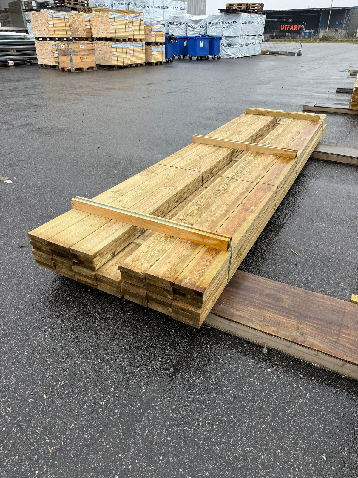 Paket Tryckimpregnerad Rillad Trall 28x145mm – 52st, 4,20m