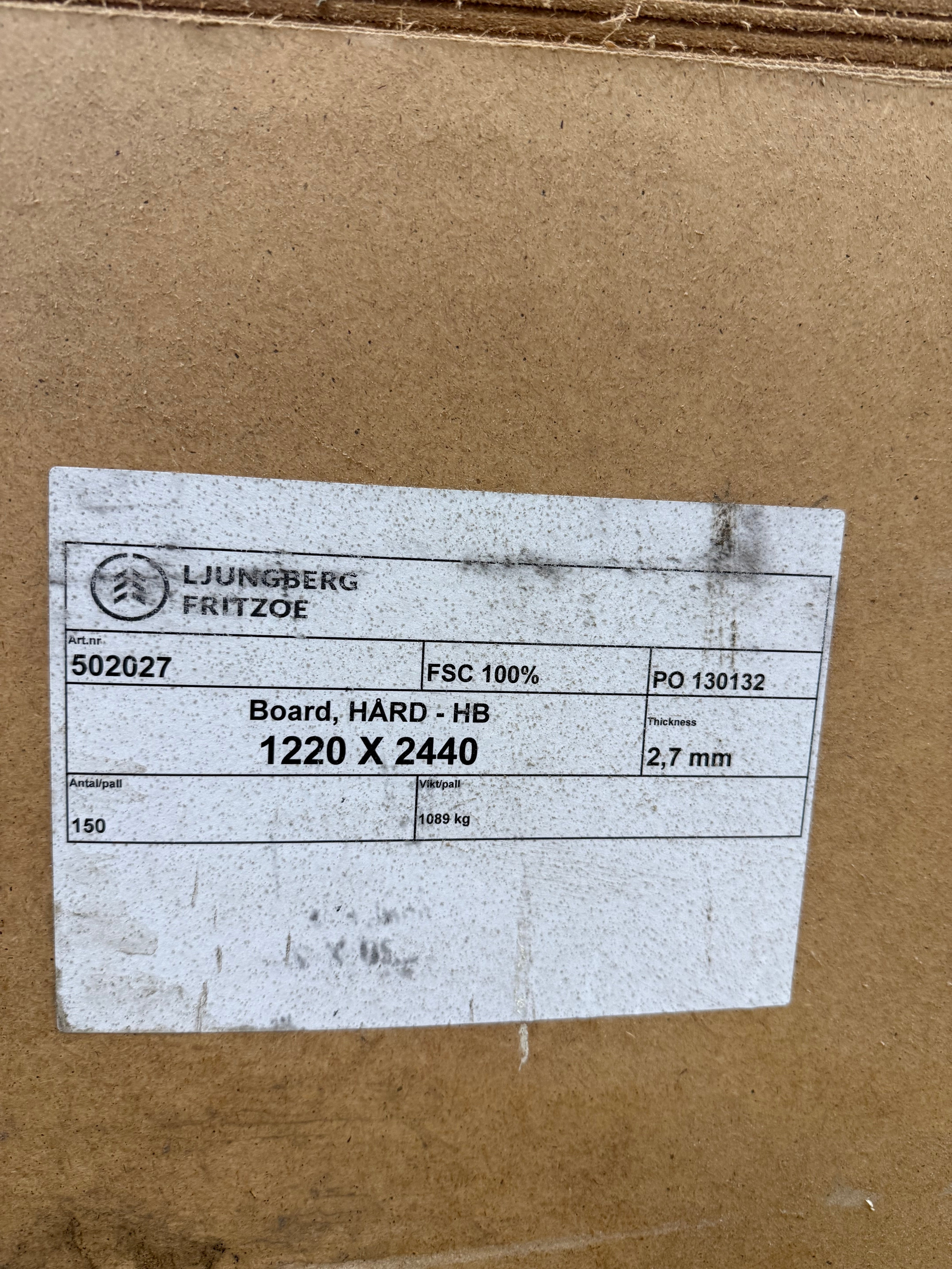 Masonit 2,7mm 1220x2440mm