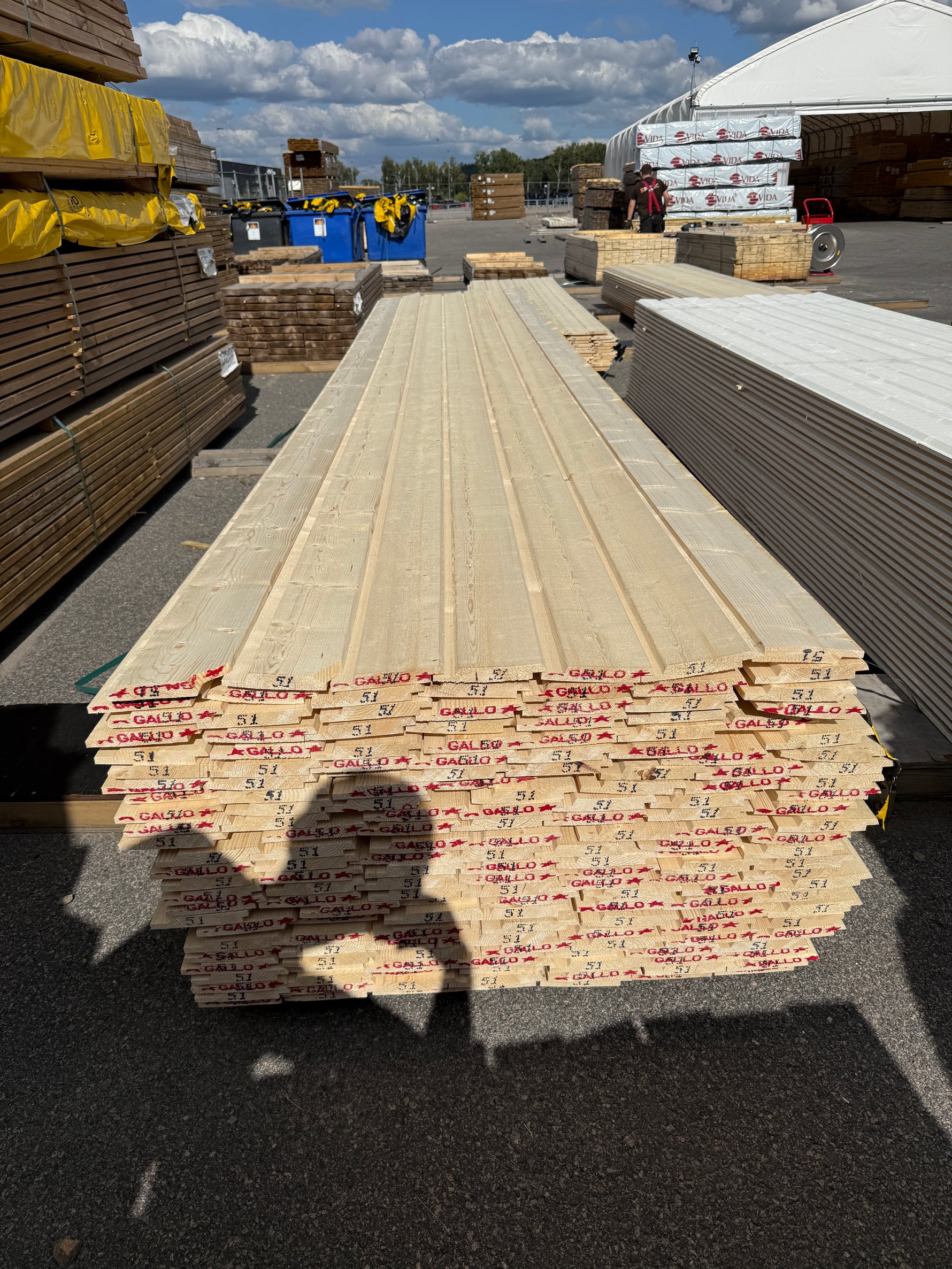 Paket Ytterpanel Dubbelfasspont 22x145mm 5.10m 175st Obehandlad