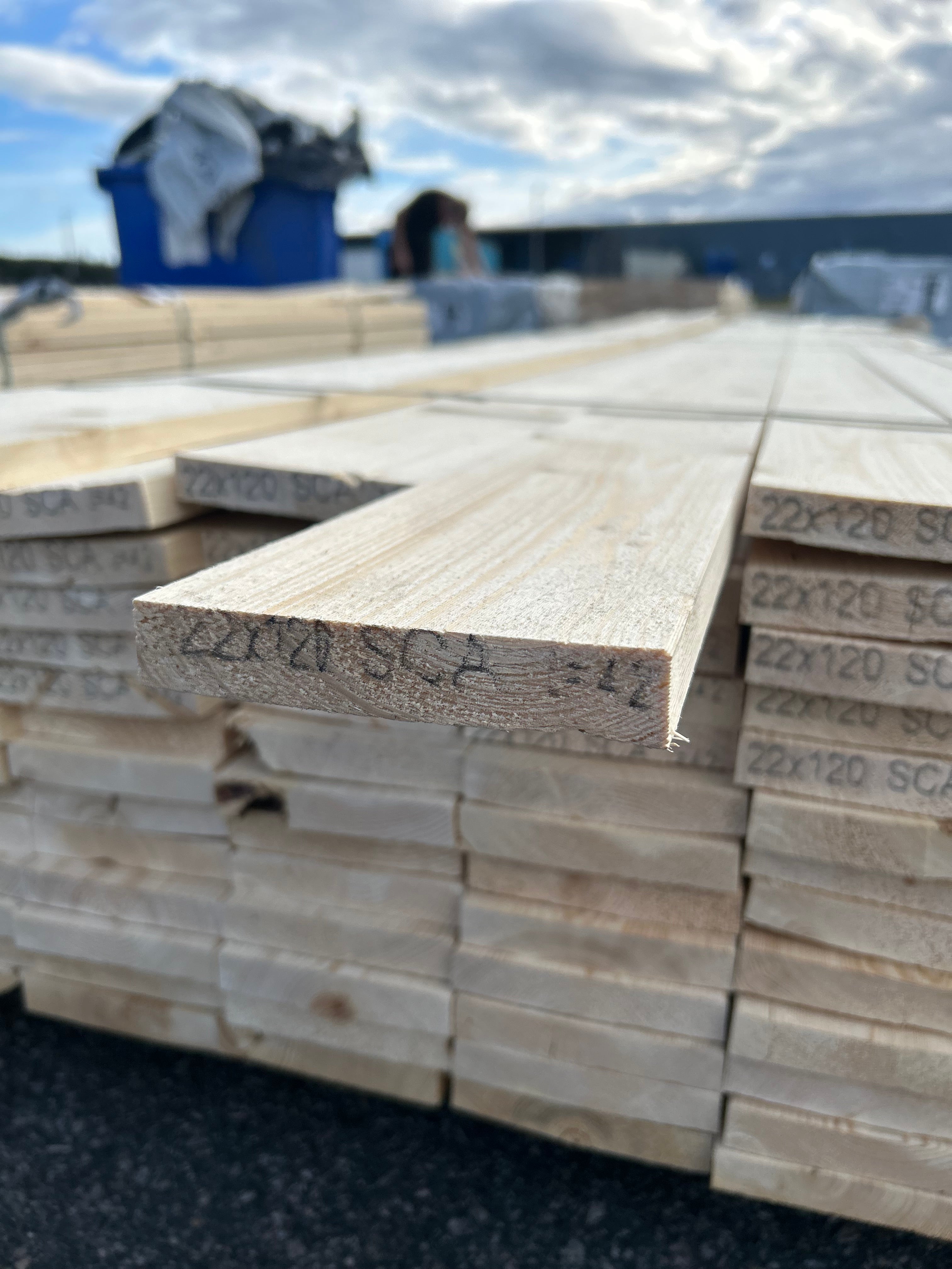 Paket Finsågad Panel 22x120mm 119st 4.20m – Andra sortering