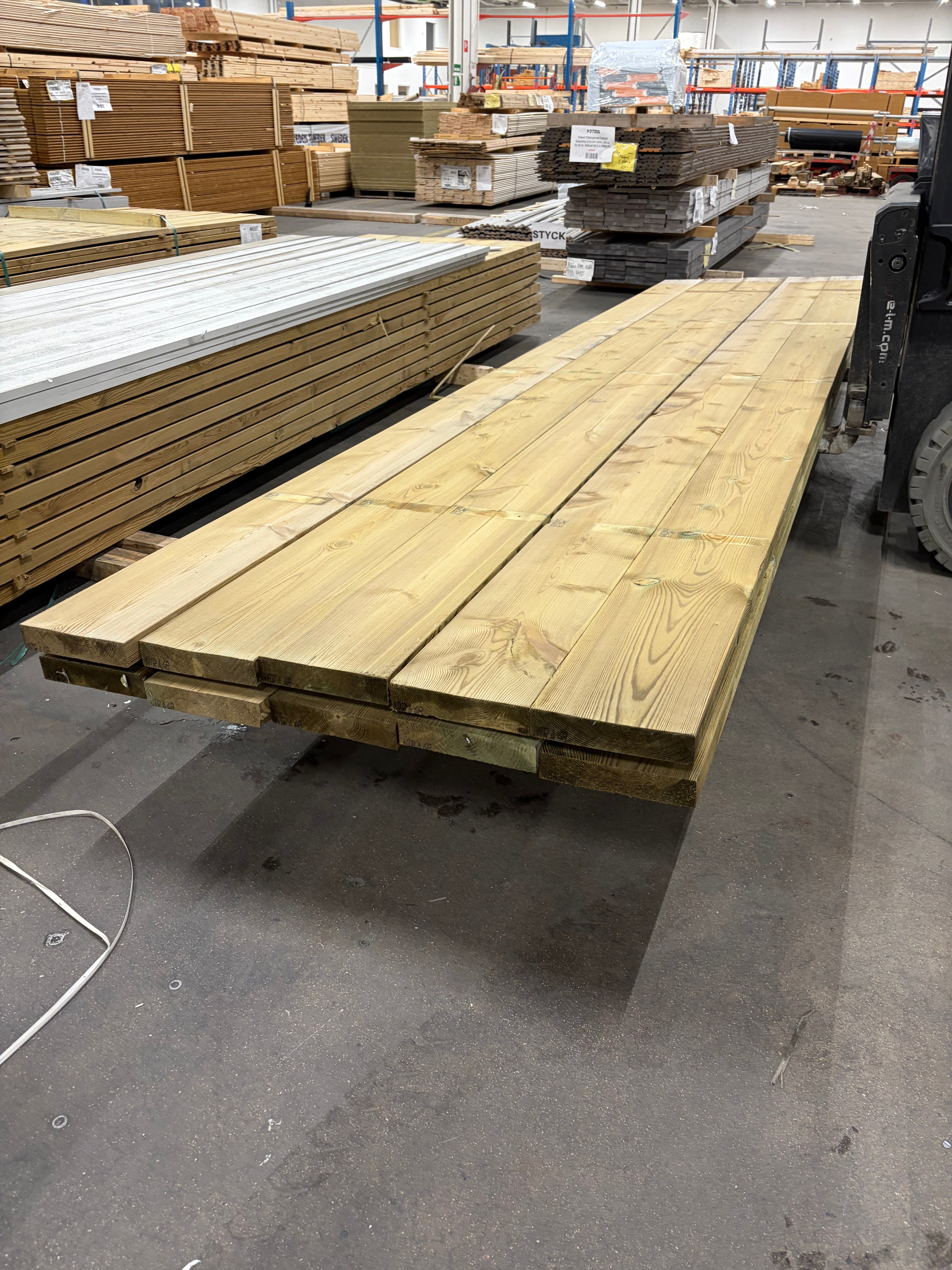 Paket Reglar 45x220mm – 10 st 4,80 m Tryckimpregnerad C24 NTR A