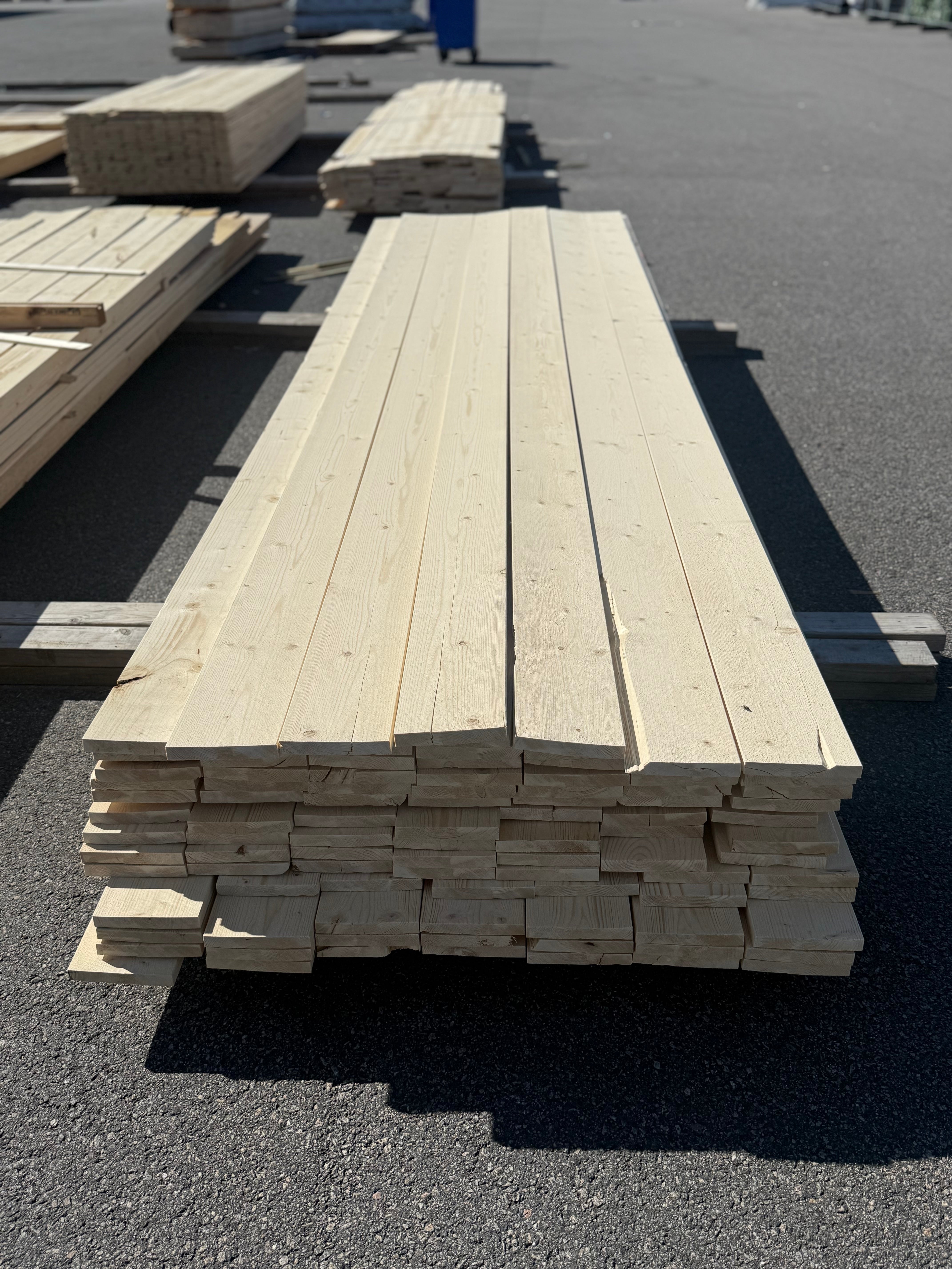 Paket Finsågad Panel 22x145mm 98st 3.60m – Andra sortering