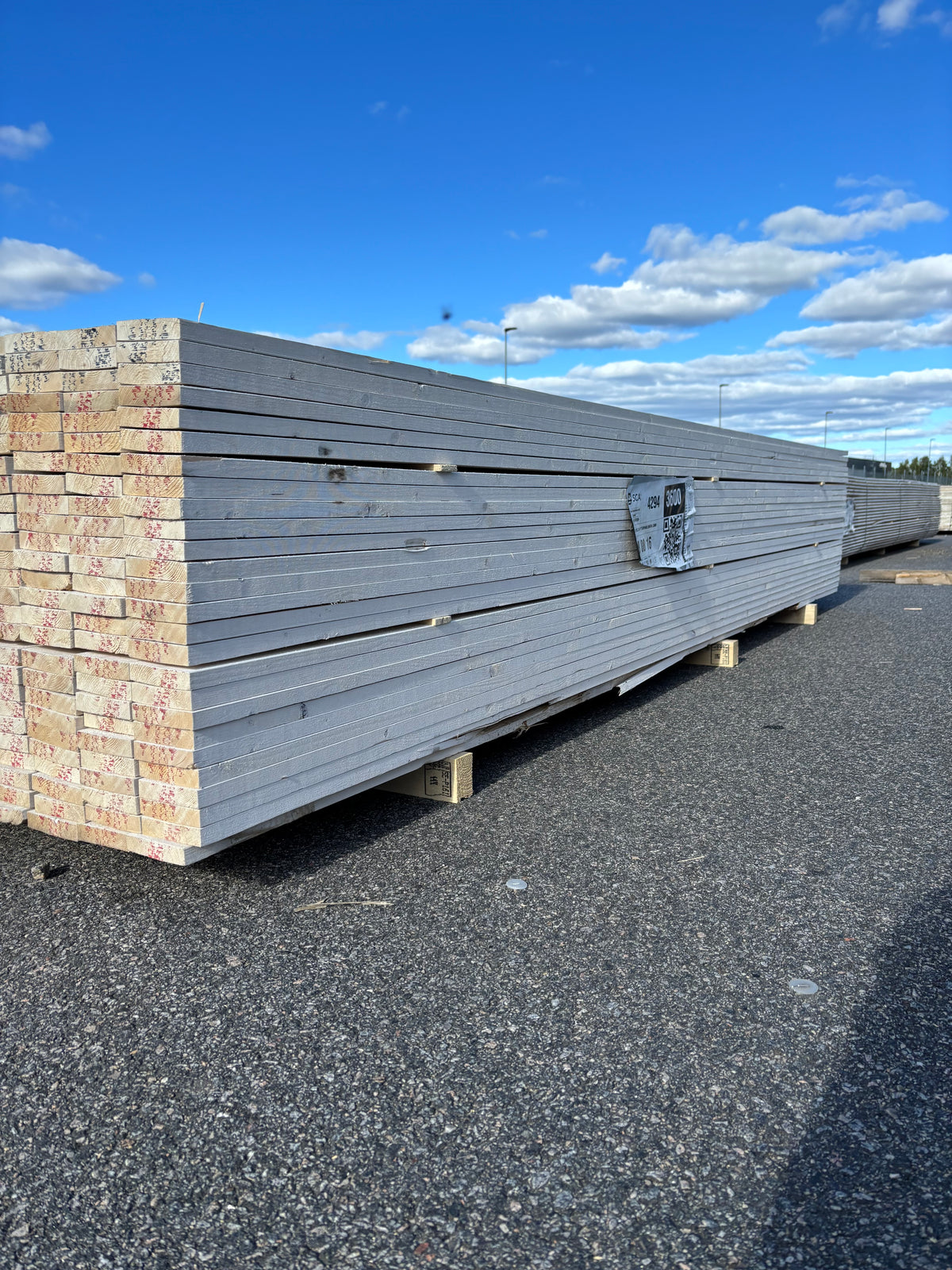 Paket Finsågade Brädor 22x95mm 3,60m 286st Vit Mellanstrukna