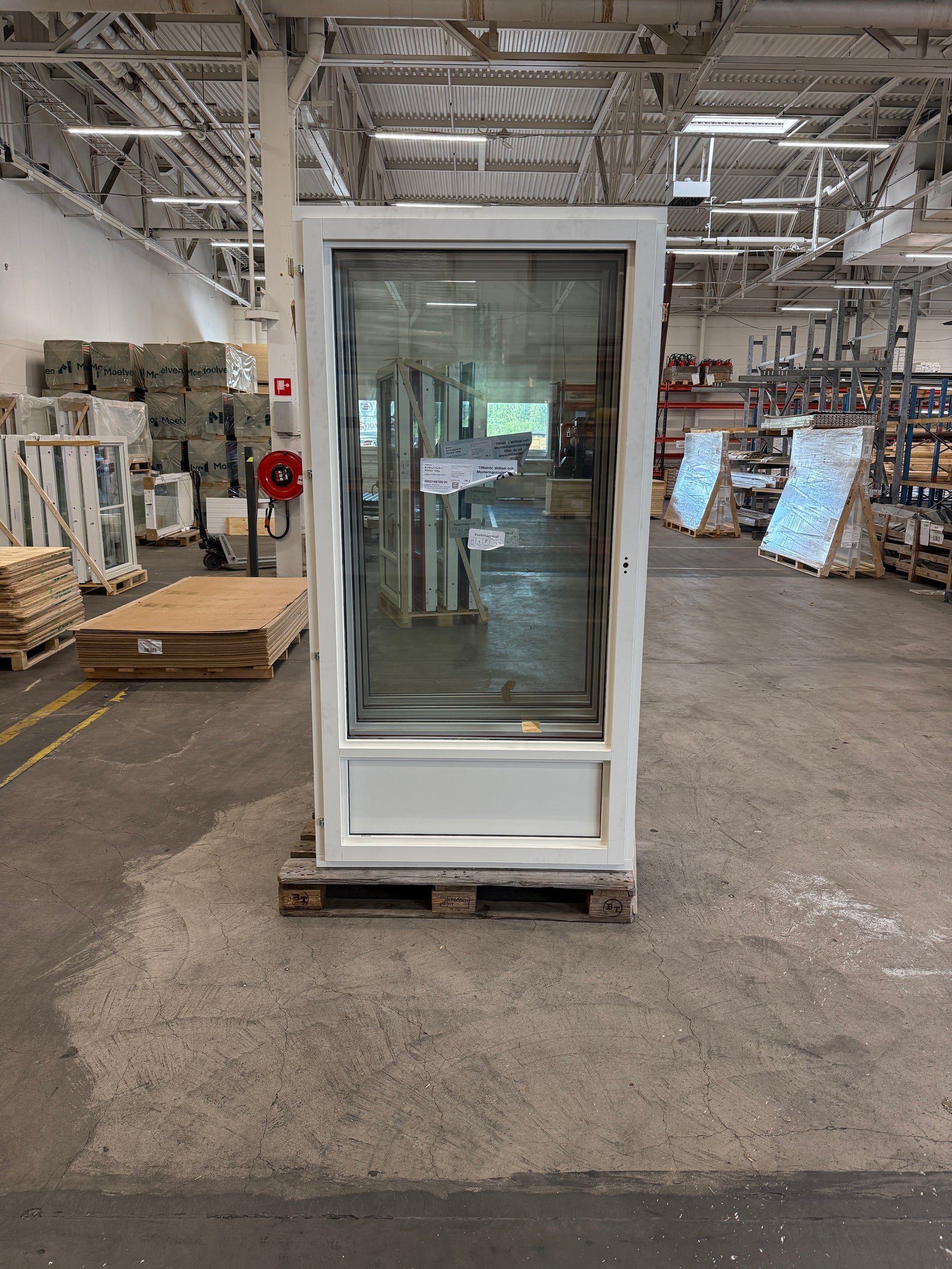Altandörrar- Inåtgående, Trä/Aluminium – 1080 × 2080 mm- Röd