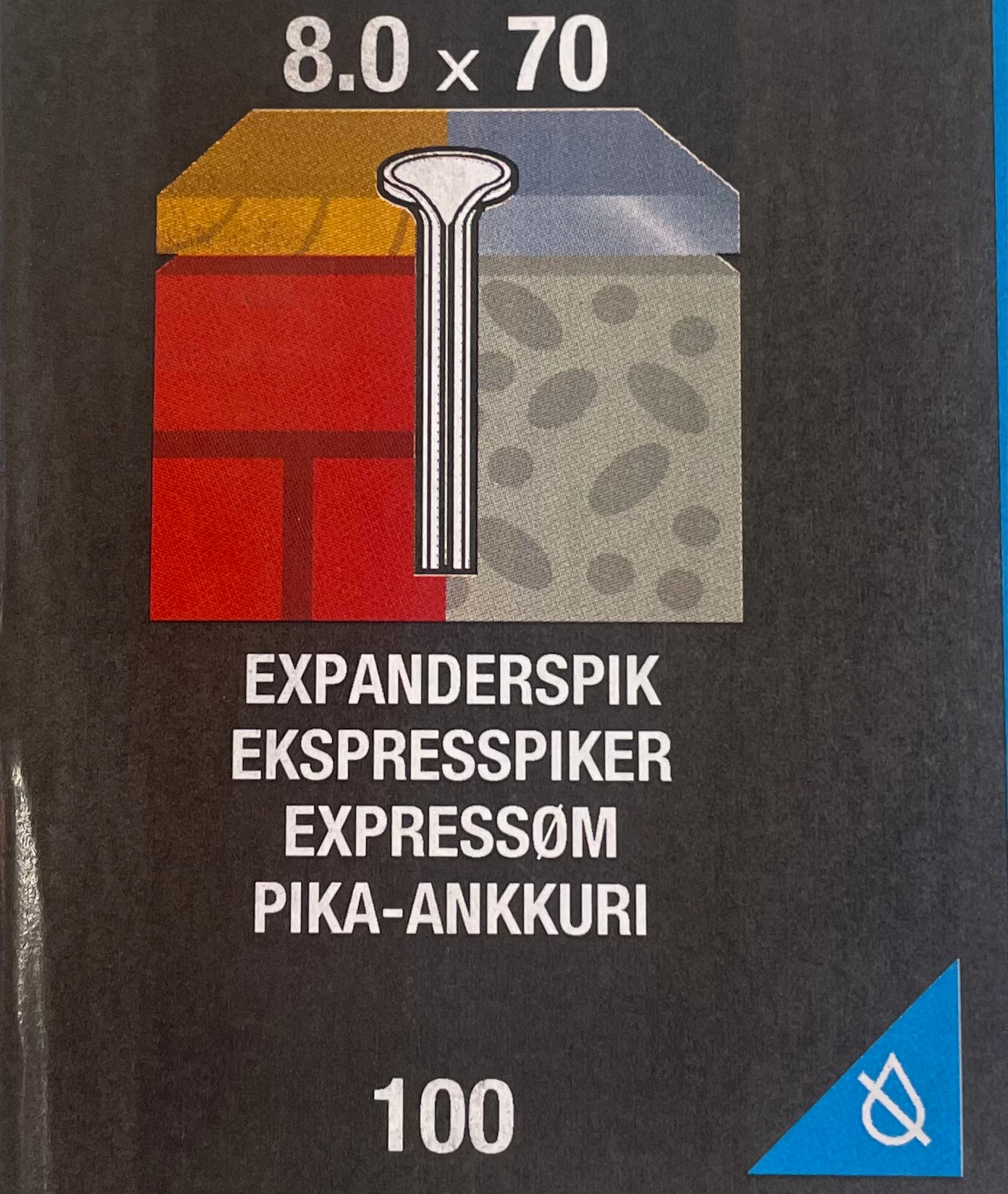 Expanderspik 8x70mm