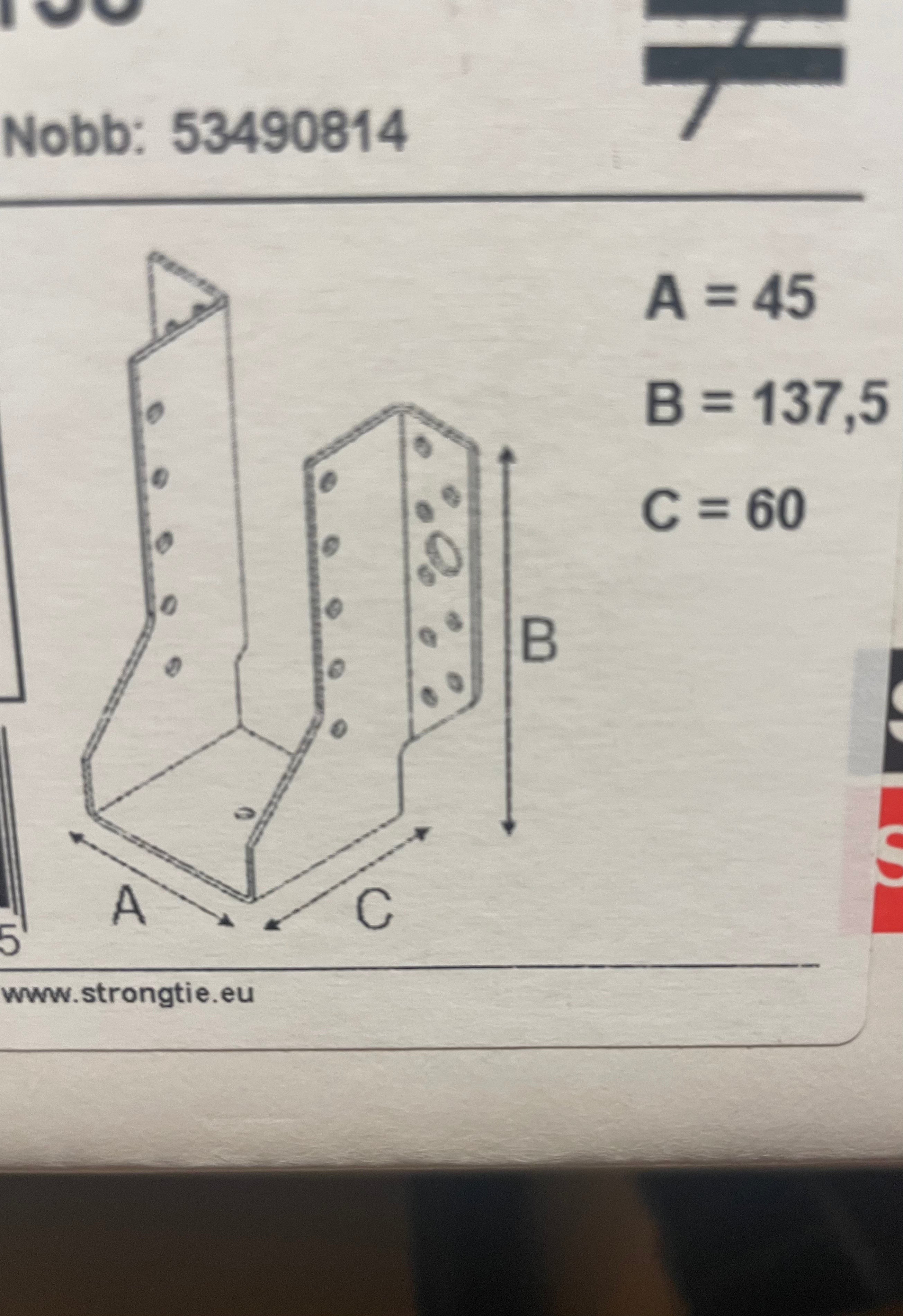 Balksko 45x137