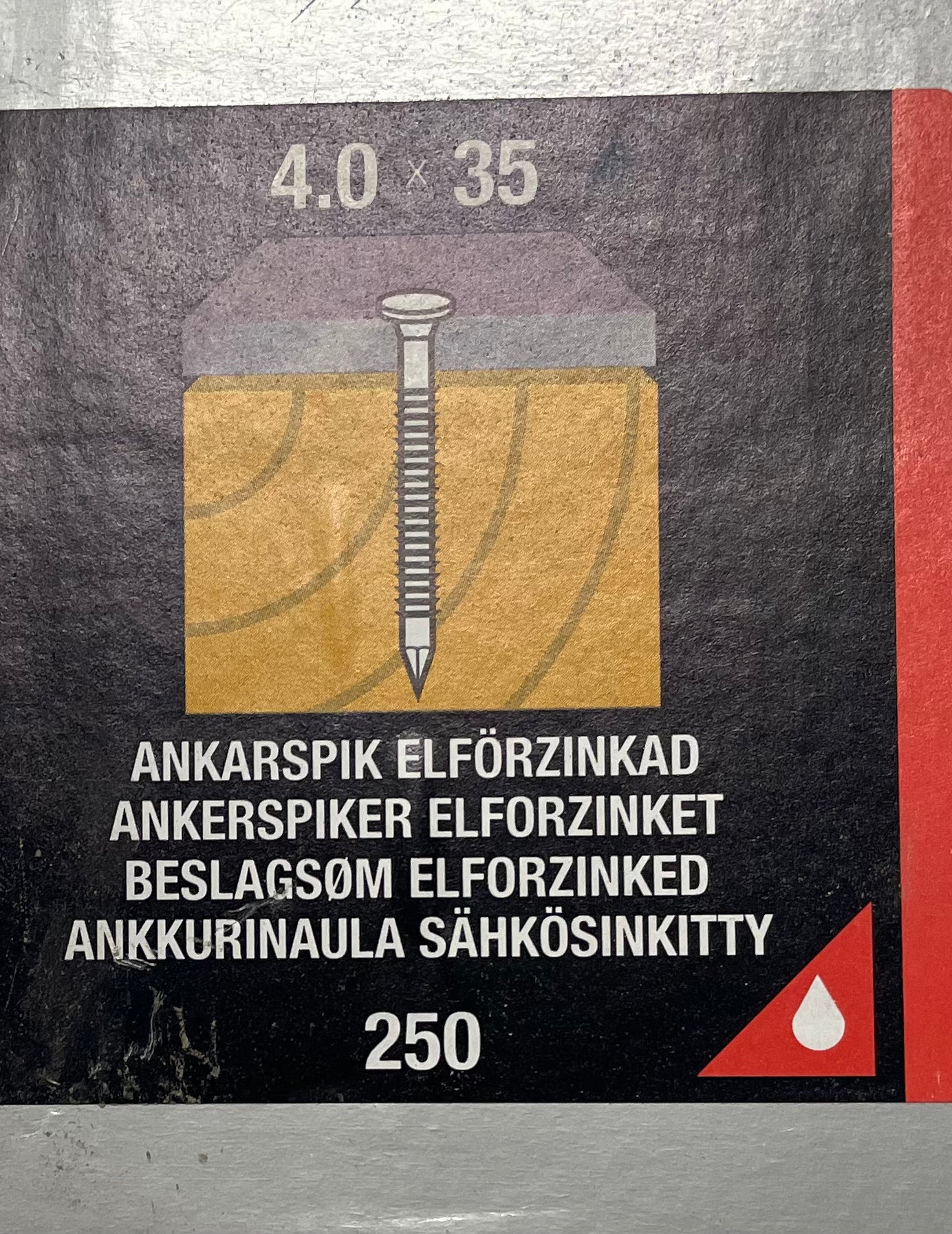 Ankarspik elförzinkad 4x35