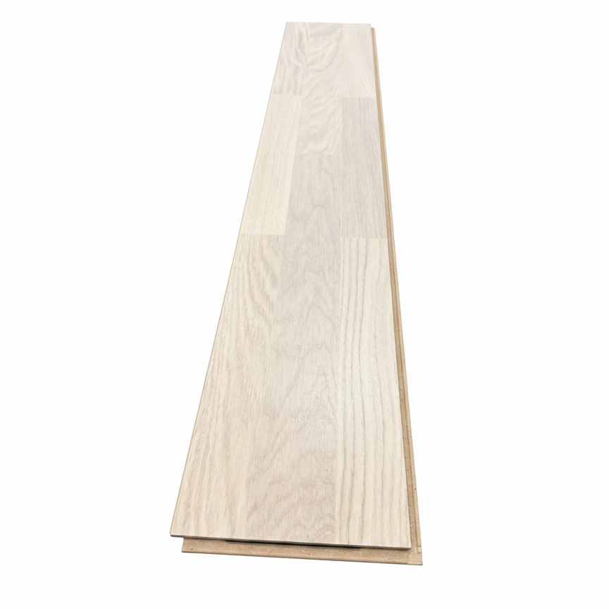 Paket Parkettgolv Ek 3-stav Vitlaserad Lightwood S (Andra sortering) - Spirec
