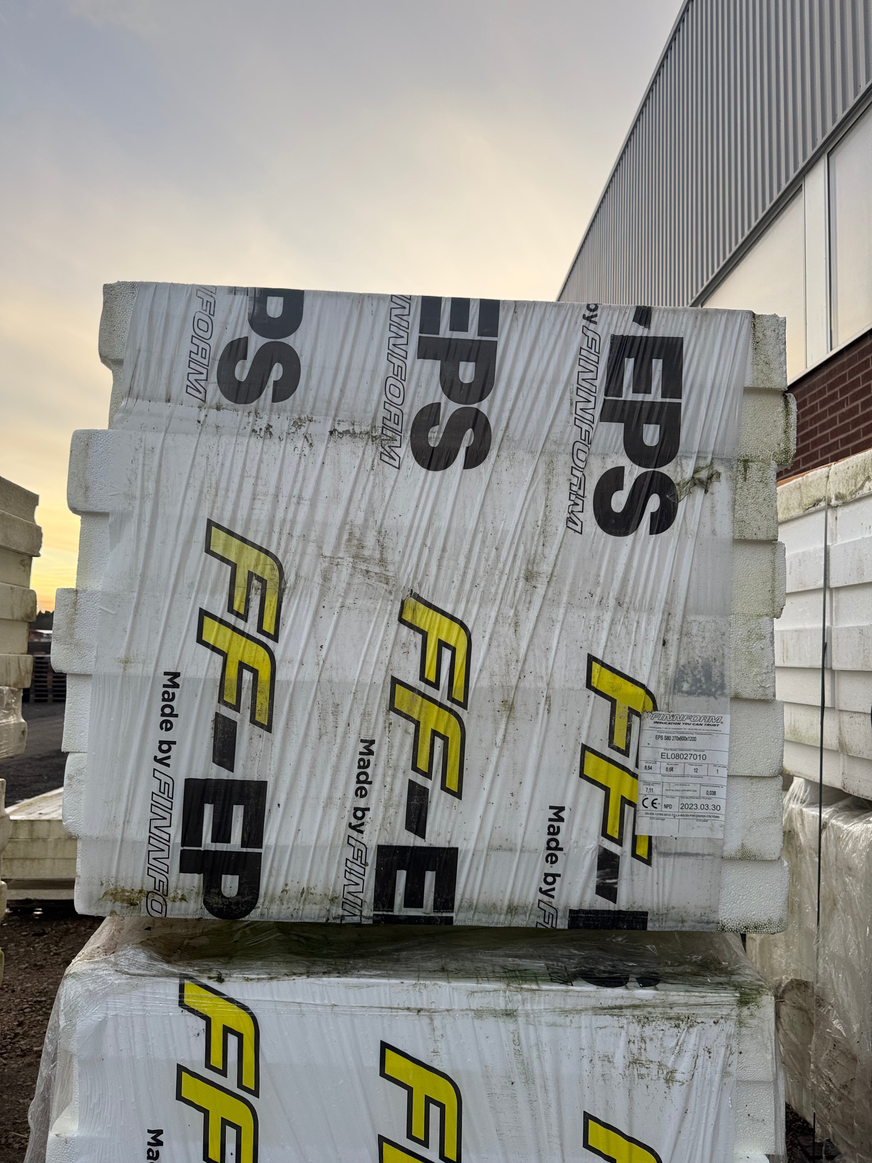 Cellplast EPS S80 – 270×600×1200 mm (12 st per paket)