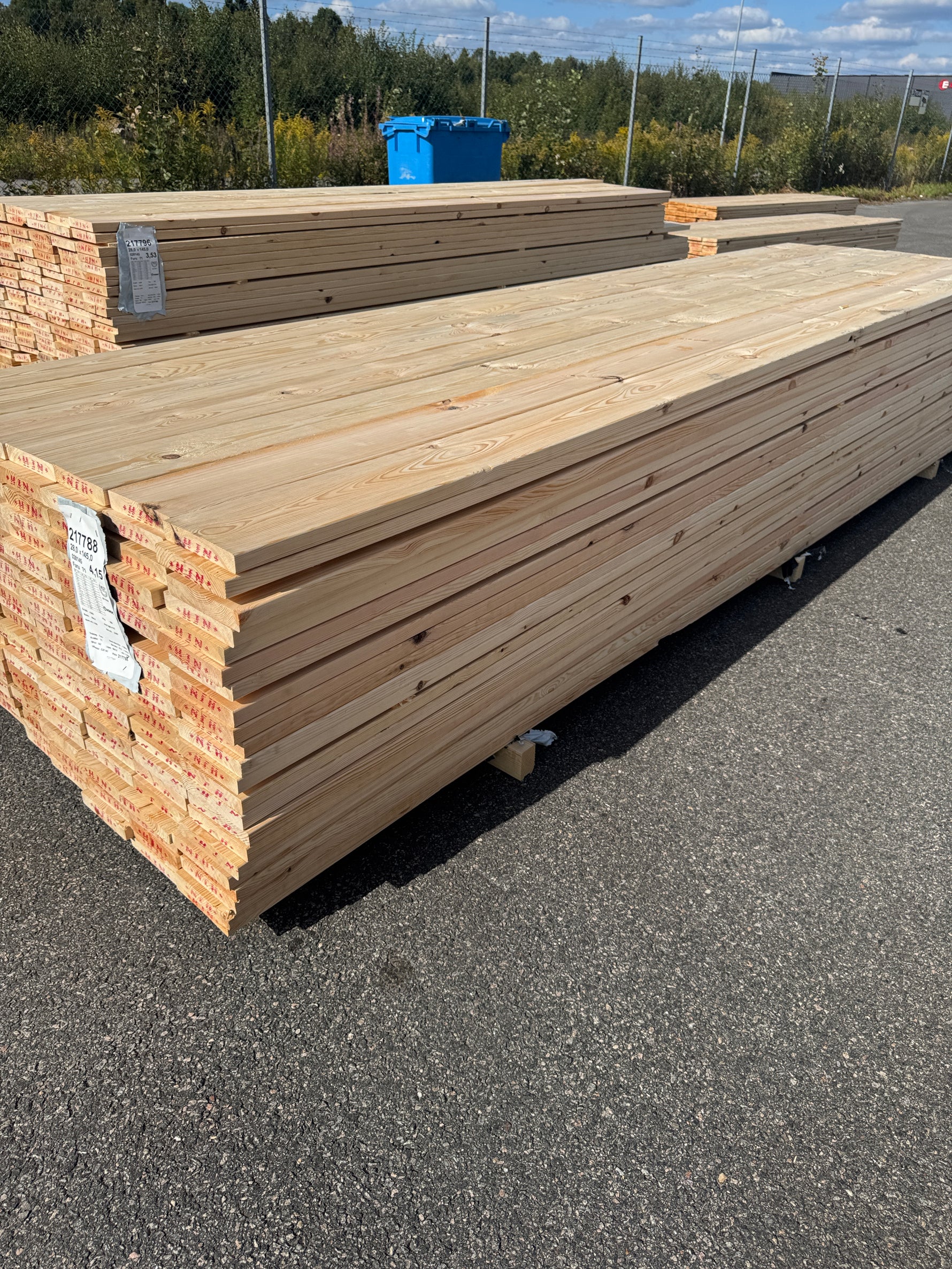 Paket Hyvlad 28x145 – 160st – 3.90–4.20 m – ANDRASORTERING