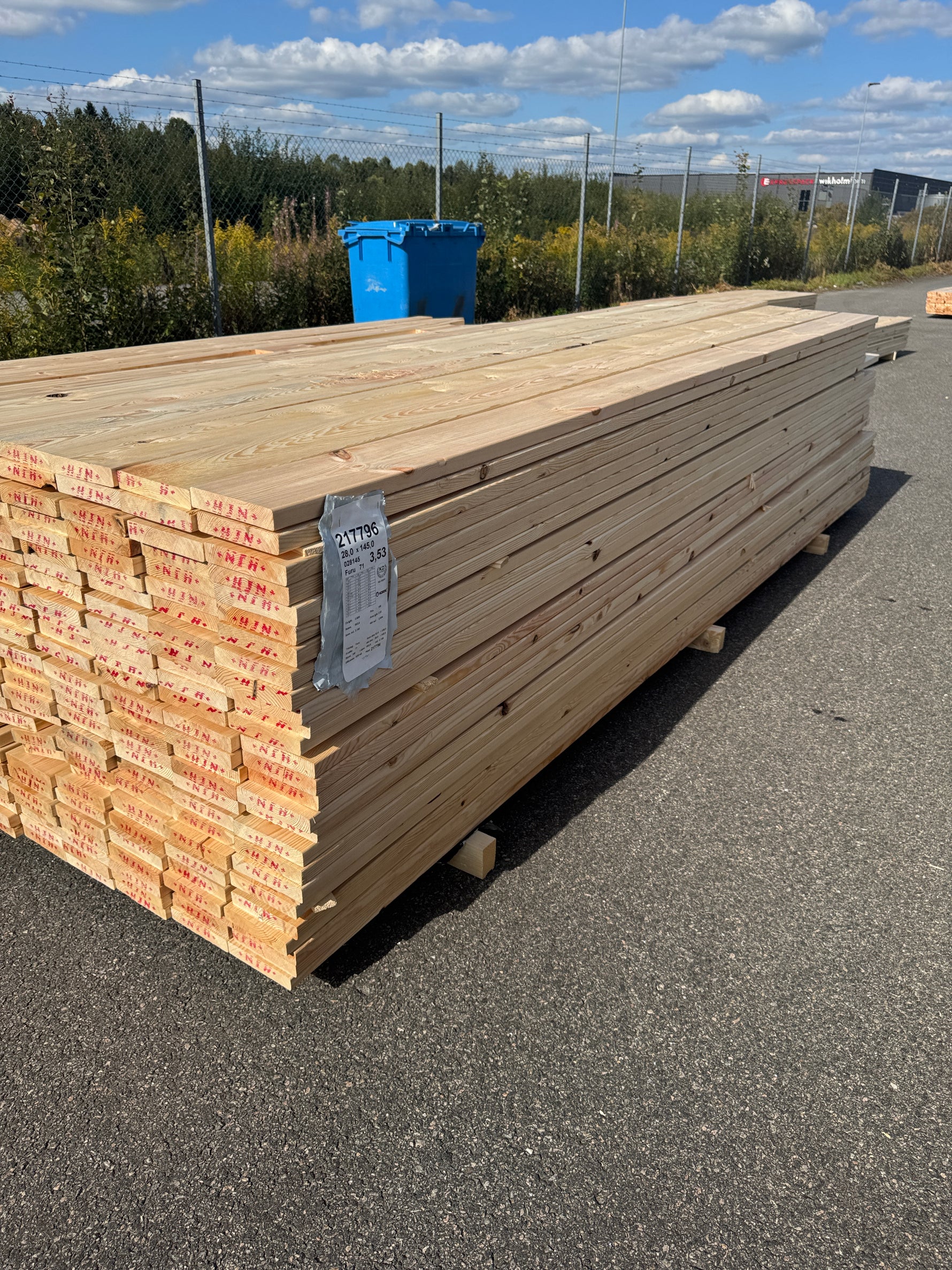 Paket Hyvlad 28x145 – 188st – 3.30–3.60 m – ANDRASORTERING