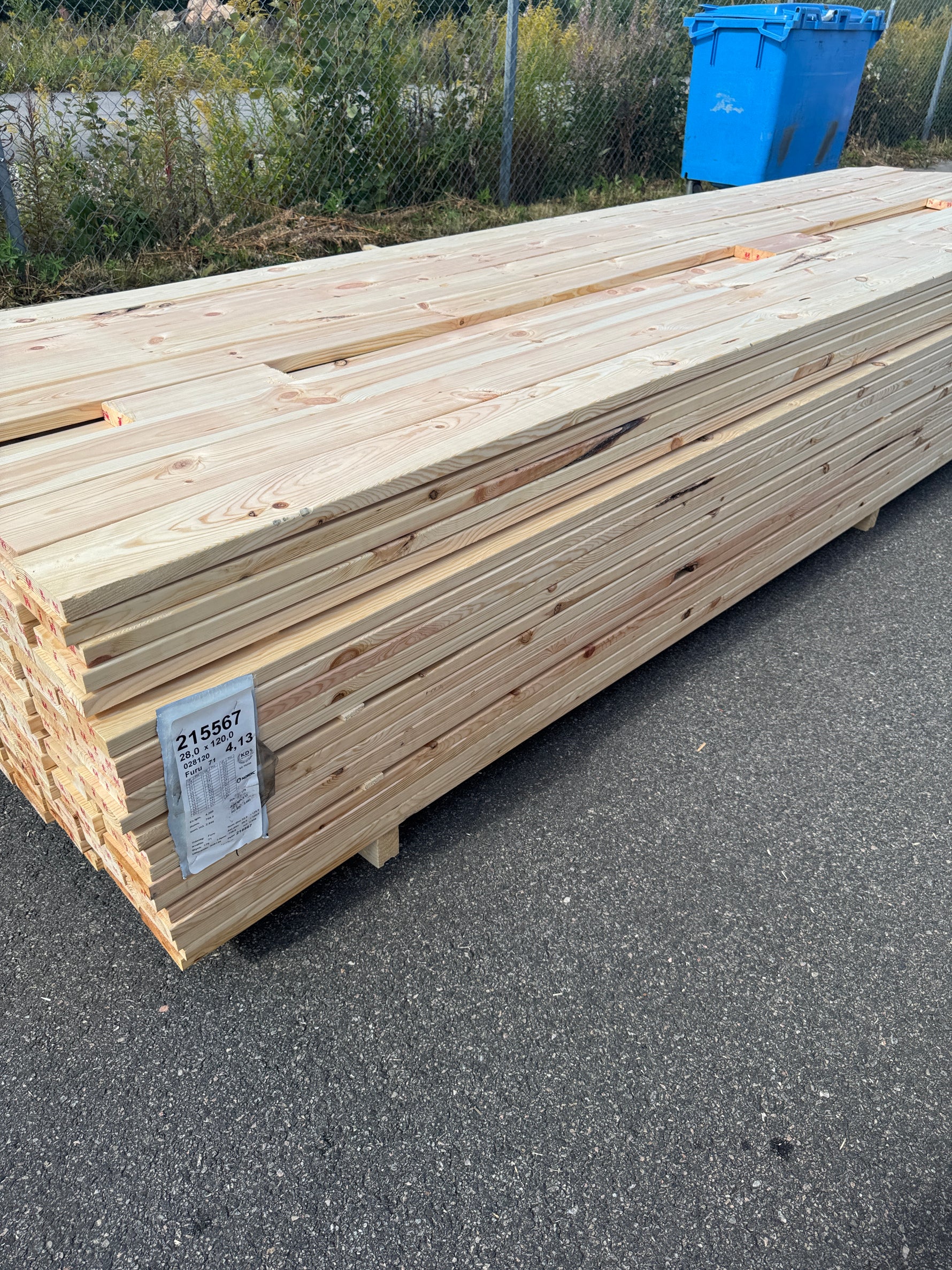 Paket Hyvlad 28x120 – 179st – 3.60–4.20 m – ANDRASORTERING
