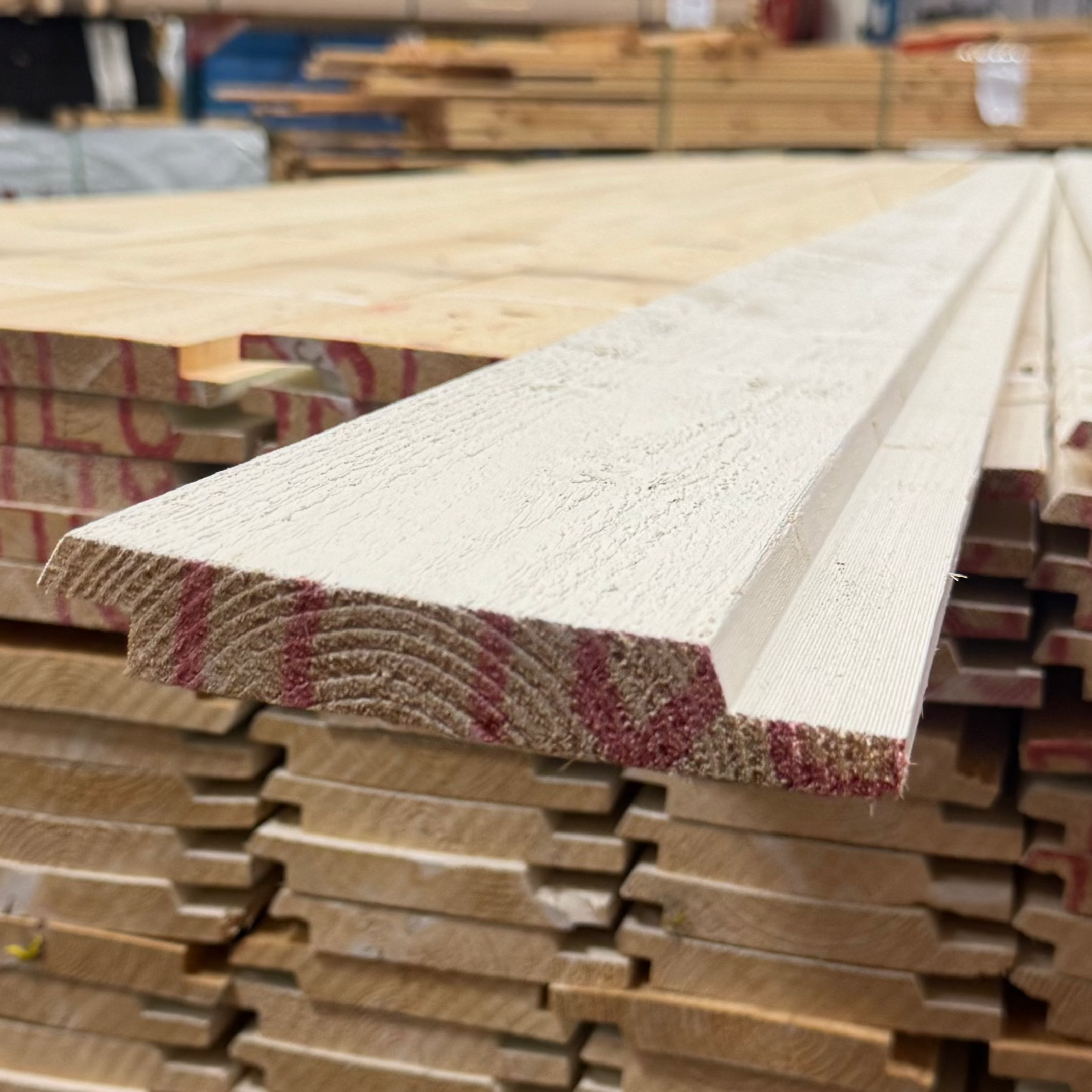 Paket Falspanel 22x145 – 4.20m – Vit (Grund + Mellanstruken) 175st