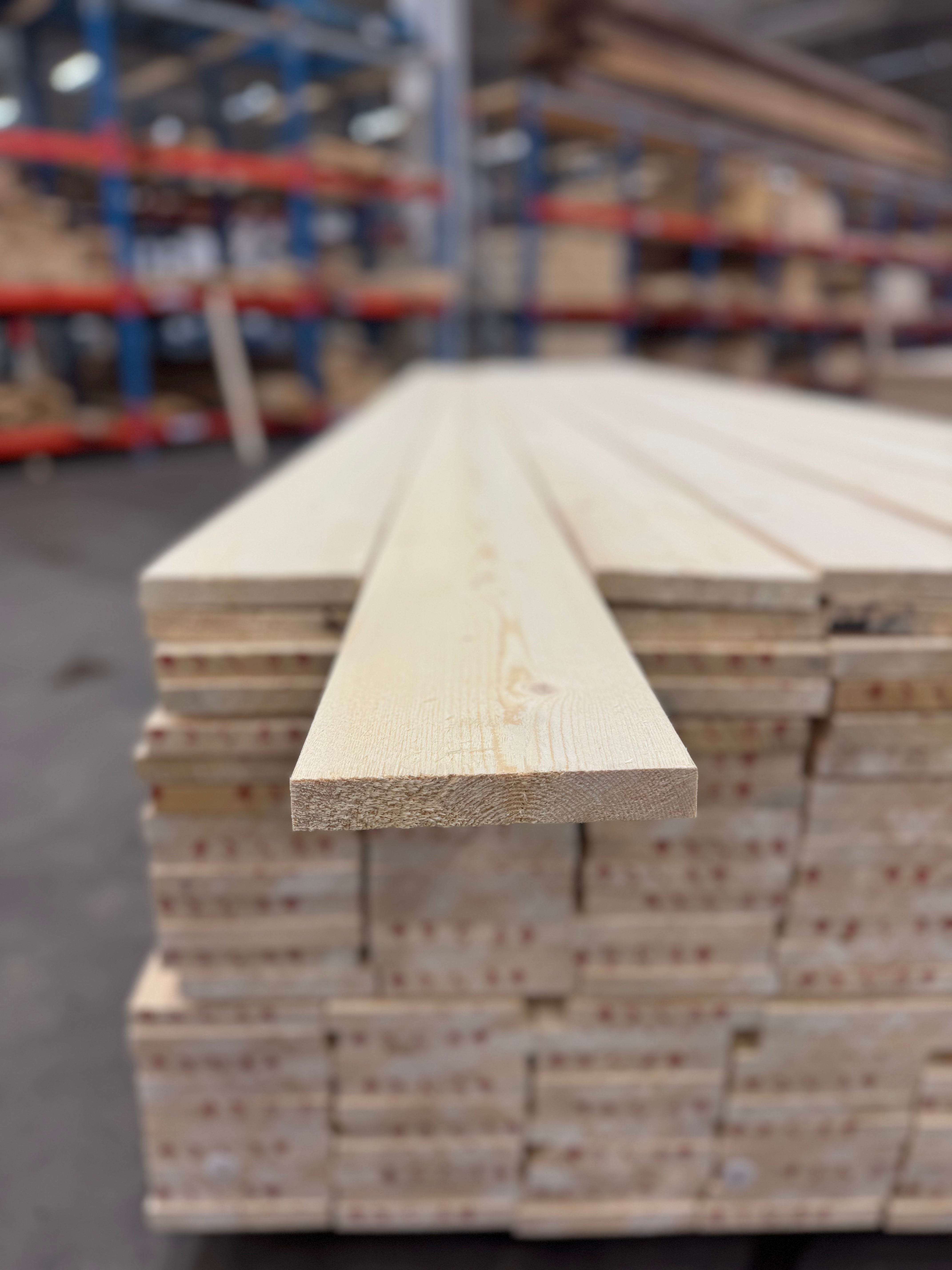 Finsågad Klädselbräda 21x145 – 4.80m – Obehandlad