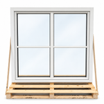 Fönster 158x148 cm – 3-glas, vitt inåtgående