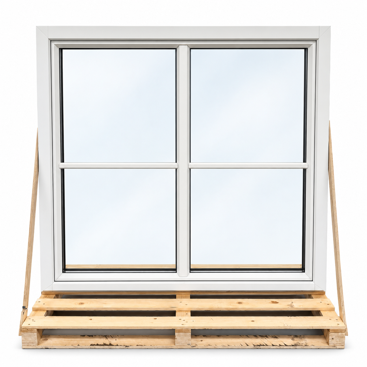 Fönster 158x148 cm – 3-glas, vitt inåtgående