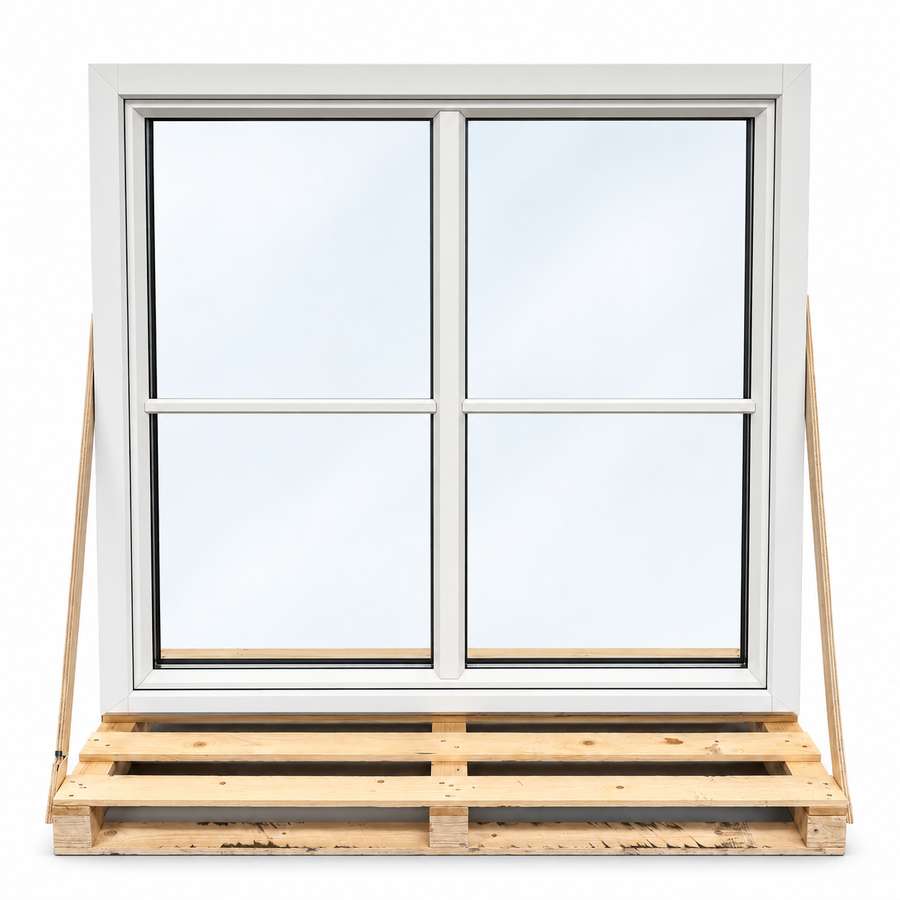 Fönster 158x148 cm – 3-glas, vitt inåtgående